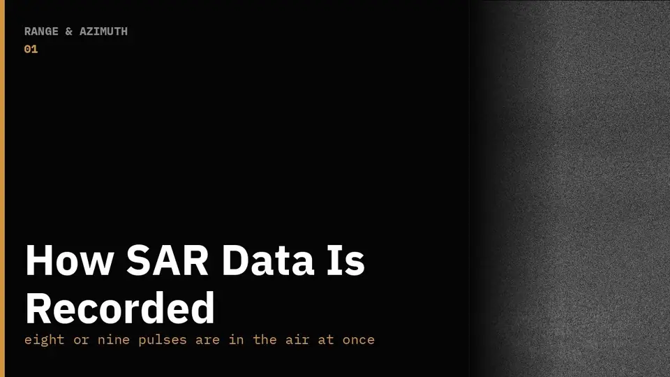 Video thumbnail: How SAR Data Is Recorded
